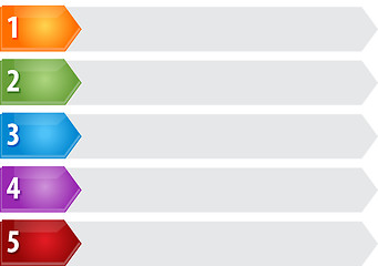 Image showing Pointed List Five blank business diagram illustration