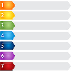 Image showing Pointed List Seven blank business diagram illustration