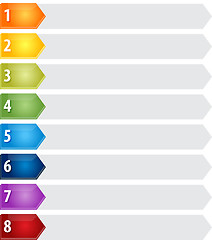 Image showing Pointed List Eight blank business diagram illustration