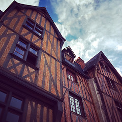 Image showing Old half-timbered houses in Tours, France