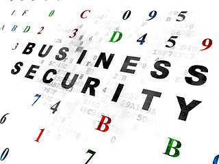 Image showing Protection concept: Business Security on Digital background