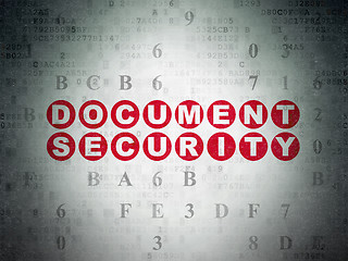 Image showing Safety concept: Document Security on Digital Paper background