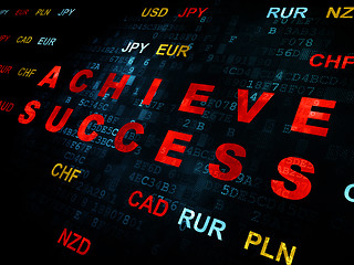 Image showing Business concept: Achieve Success on Digital background