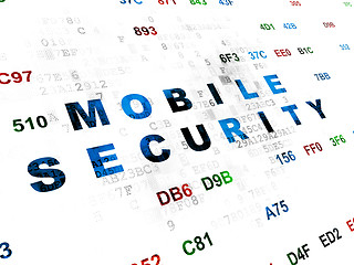 Image showing Security concept: Mobile Security on Digital background