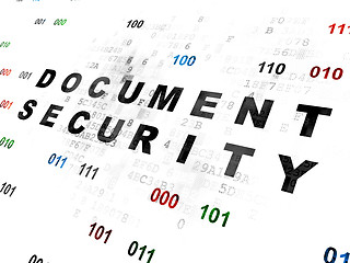 Image showing Protection concept: Document Security on Digital background