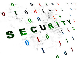 Image showing Protection concept: Security on Digital background