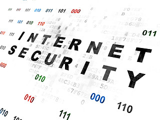 Image showing Privacy concept: Internet Security on Digital background