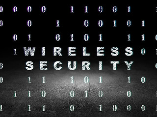 Image showing Privacy concept: Wireless Security in grunge dark room