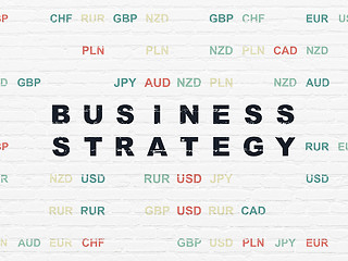 Image showing Finance concept: Business Strategy on wall background