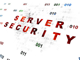 Image showing Privacy concept: Server Security on Digital background