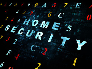 Image showing Privacy concept: Home Security on Digital background