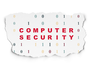 Image showing Privacy concept: Computer Security on Torn Paper background