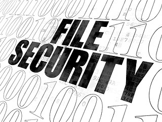 Image showing Safety concept: File Security on Digital background