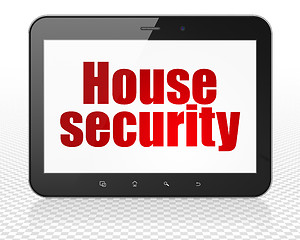 Image showing Privacy concept: House Security on Tablet Pc Computer display