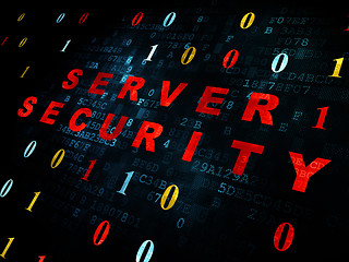 Image showing Protection concept: Server Security on Digital background