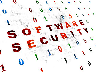 Image showing Protection concept: Software Security on Digital background