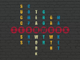 Image showing Finance concept: word Teamwork in solving Crossword Puzzle