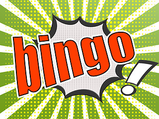 Image showing Comic speech bubble red bingo