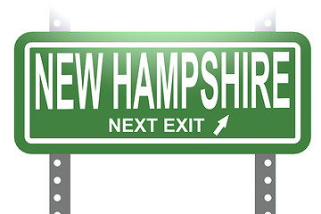 Image showing New Hampshire green sign board isolated 