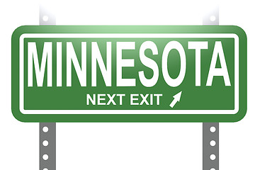 Image showing Minnesota green sign board isolated