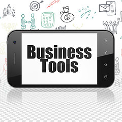 Image showing Finance concept: Business Tools on Smartphone display