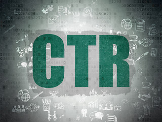 Image showing Finance concept: CTR on Digital Paper background
