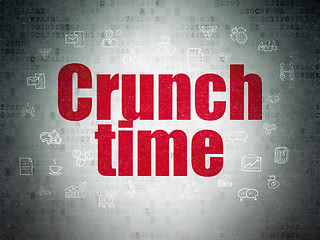 Image showing Business concept: Crunch Time on Digital Paper background