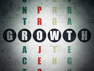 Image showing Finance concept: word Growth in solving Crossword Puzzle