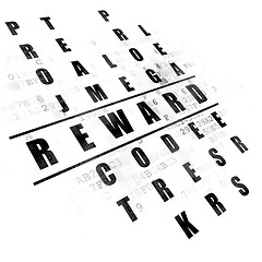 Image showing Business concept: word Reward in solving Crossword Puzzle