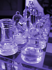 Image showing glass chess set game