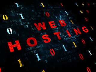 Image showing Web design concept: Web Hosting on Digital background