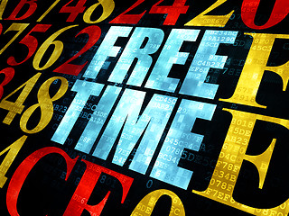 Image showing Timeline concept: Free Time on Digital background