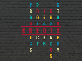 Image showing Business concept: word Credit in solving Crossword Puzzle