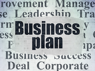 Image showing Business concept: Business Plan on Digital Paper background