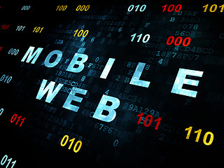 Image showing Web design concept: Mobile Web on Digital background