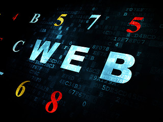 Image showing Web design concept: Web on Digital background