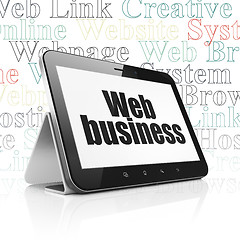 Image showing Web development concept: Web Business on Tablet Computer display