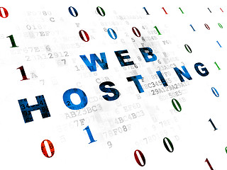 Image showing Web design concept: Web Hosting on Digital background