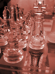 Image showing glass chess set game