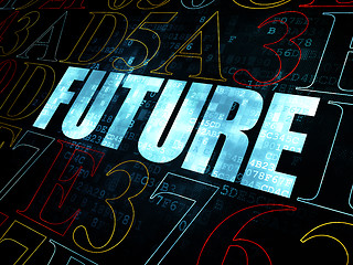 Image showing Timeline concept: Future on Digital background