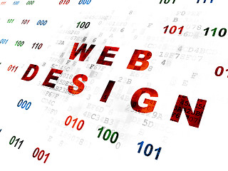 Image showing Web design concept: Web Design on Digital background