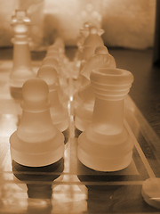 Image showing glass chess set game