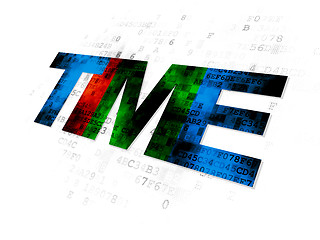 Image showing Time concept: Time on Digital background