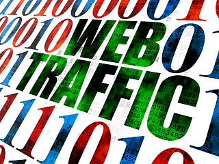 Image showing Web development concept: Web Traffic on Digital background