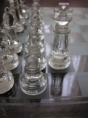 Image showing glass chess set game