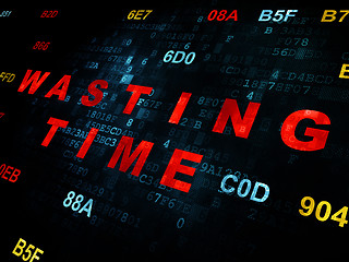 Image showing Time concept: Wasting Time on Digital background