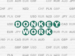 Image showing Finance concept: Donkey Work on wall background