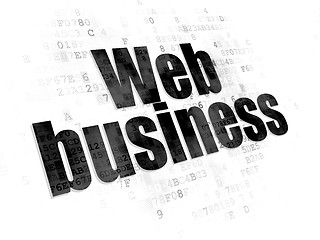 Image showing Web development concept: Web Business on Digital background