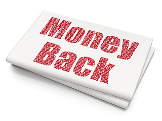 Image showing Finance concept: Money Back on Blank Newspaper background