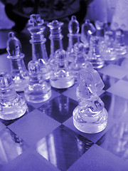 Image showing glass chess set game